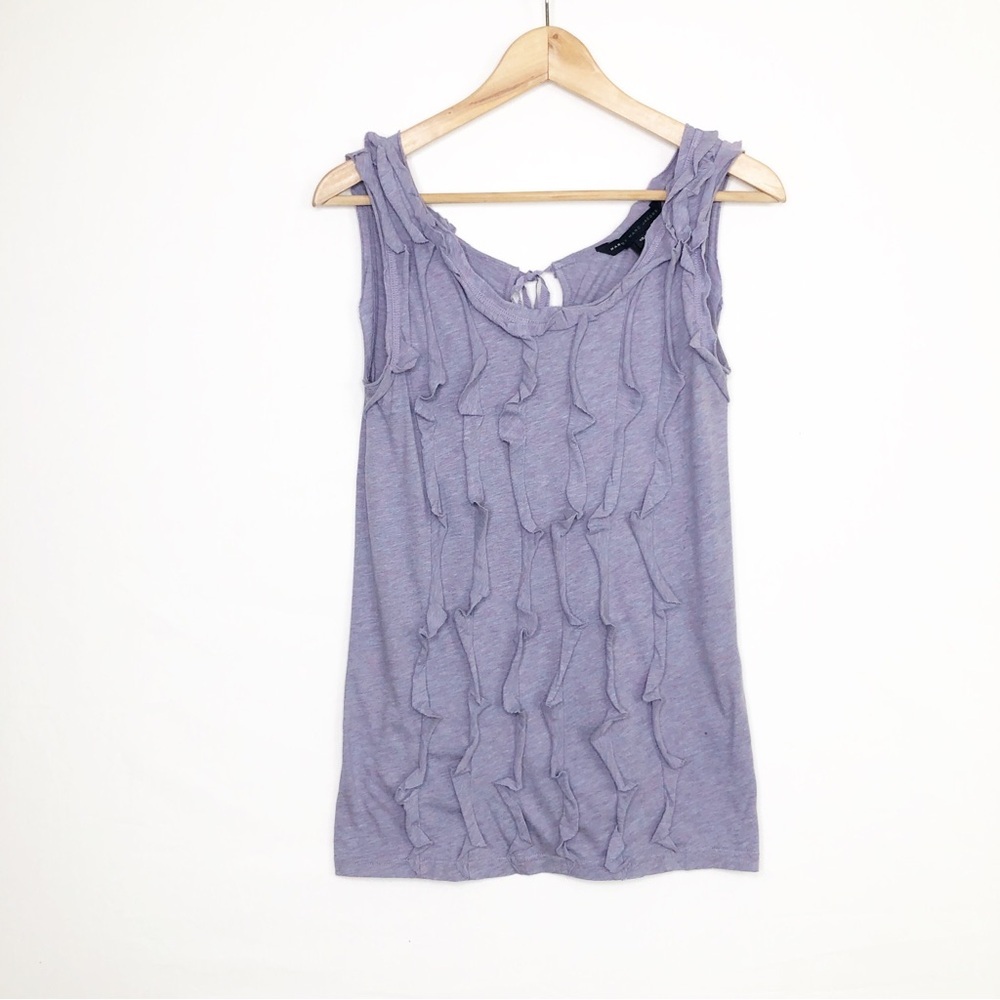 MARC by Marc Jacobs lavender ruffle front top